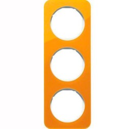 Рамка Berker R.1 Оранжевый белый 3 поста 10132339