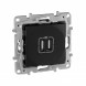 Зарядное устройство Legrand Etika антрацит с двумя USB разьемами 240В/5В 2400мА 672694