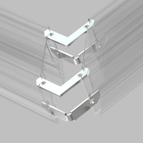 Комплект угловых соединителей трека SMART ONE, алюминий TR2027-AL