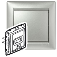 Розетка Legrand Valena Алюминий HD15+Jack 3,5 770282