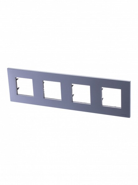 Рамка ABB Zenit Альпийский белый 4 поста 2CLA227400N1101 N2274 BL