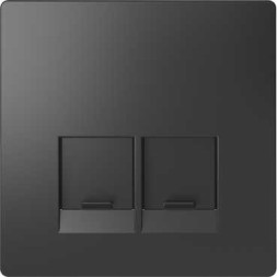 Центральная накладка Merten D-Life антрацит для 2-х мод. разъемов поле для надписи se MTN4572-6034