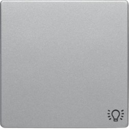 Клавишный выключатель Berker Q.1 алюминиевый с эффектом бархата, с оттиском символа света 16206044