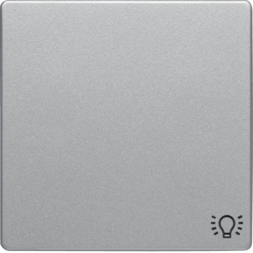 Клавишный выключатель Berker Q.1 алюминиевый с эффектом бархата, с оттиском символа света 16206044
