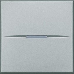 Axolute. Кнопка аксиальная одноклавишный 10А 250В. Винтовые клеммы. 2 модуля. Алюминий Bticino HC4005M2N