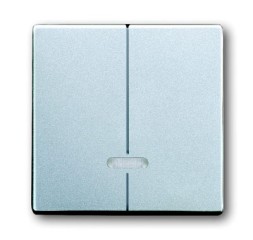 Клавиша ABB Future серебристо-алюминиевый для 2-канального светорегулятора 6565 U 2CKA006599A2914 6545-83