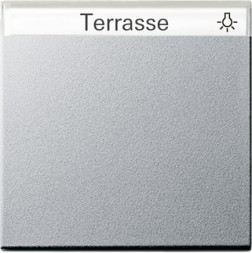 Одинарная клавиша Gira Event Алюминий с полем для надписи 029926