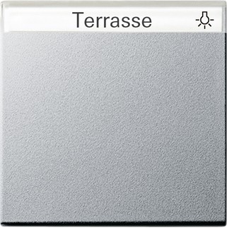 Одинарная клавиша Gira Event Алюминий с полем для надписи 029926