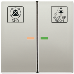 Клавиша Jung LS серия 2-ая с красной и зеленой линзами с символами &quot;Do not distrub&quot; и &quot;Make up room&quot; ES2995KO5-641