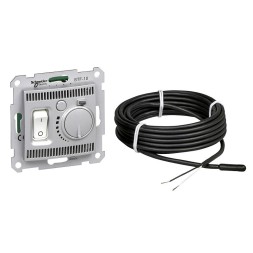 Термостат Schneider Electric Sedna алюминий теплый пол SDN6000360
