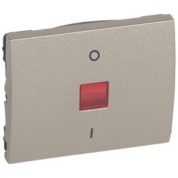 Клавиша Legrand Galea Life титан для двухполюсного выключателя с индикацией 771418