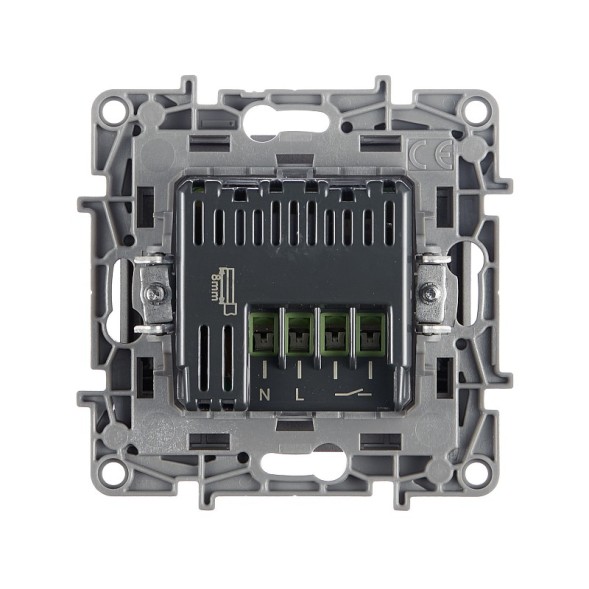 Выключатель Legrand Etika антрацит для гостиничных номеров с выдержкой времени и подсветкой 672693