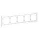 Рамка стеклянная VOLTUM S70 на 5 постов, (белый,матовый,стекло)
