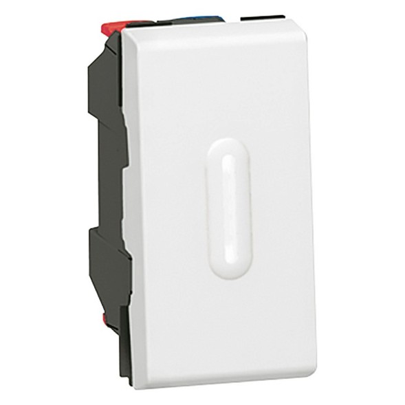 Кнопка Переключатель Legrand Mosaic 6A с индикацией 1 модуль 077032