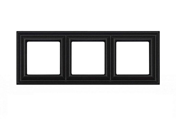 Рамка Jung ECO Profi Deco черный матовый 3 поста EPD483SWM