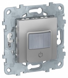 Датчик движения Schneider Electric Unica Studio Алюминий с выключателем, 10А NU552530