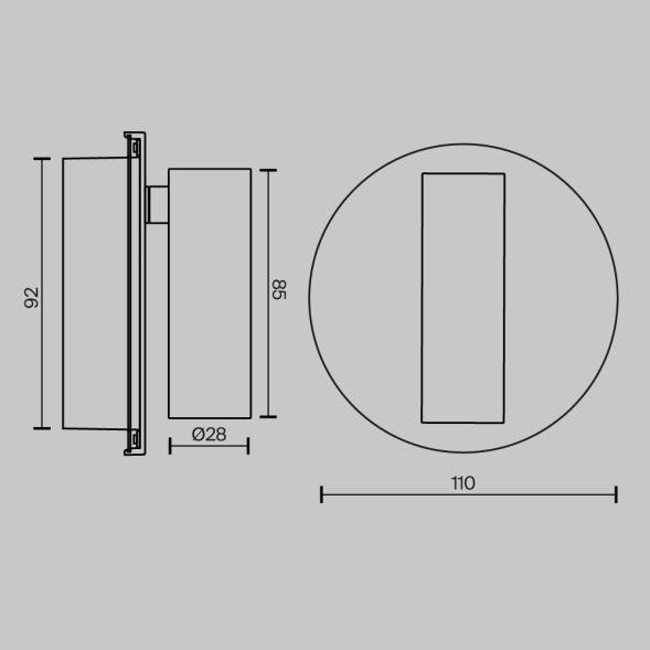 Настенный светильник (бра) Maytoni C176WL-9W-2.7-4K-W