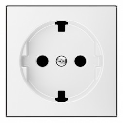 Накладка ABB Sky белый для розеток 2Р+Е с плоской поверхностью 2CLA858890A1101 8588.9 BL