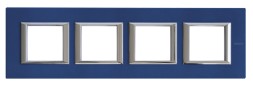 Рамка Bticino Axolute прямоугольная, горизонтальная, 2+2+2+2 модуля Сапфир HA4802M4HBM