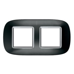 Рамка Bticino Axolute Овал Темный металлик 2+2 модуля HB4802/2XS