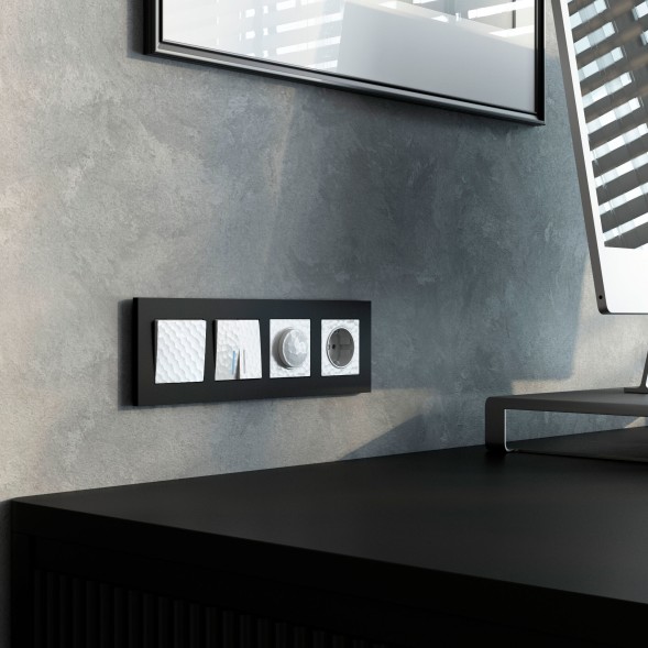 Выключатель двухклавишный проходной с подсветкой белый Werkel W1222101