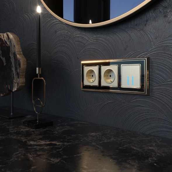 Умный сенсорный выключатель двухклавишный Werkel W4520611