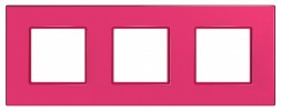 Рамка Schneider Electric Unica Quadro Малина 3 поста MGU4.706.27