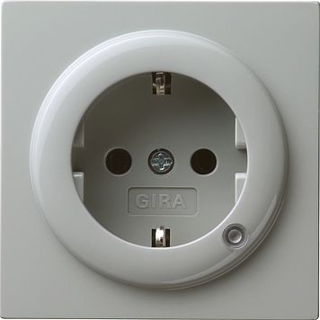 Розетка Gira S-color Серый с заземляющими контактами 16А/250В с индикатором 018242