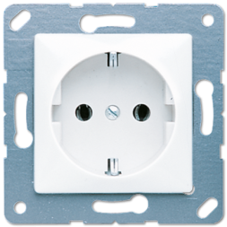 Розетка Jung CD серия Белый с/з для установки под откидную крышку, размер 50х50, винт зажим CD121WW