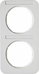 Рамка Berker R.1 Полярная белизна с блеском с полем для надписей 2 поста 10122169