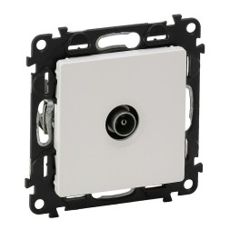 Розетка ТВ Legrand Valena Life Белая оконечная 10дБ 0-862 МГц. С лицевой панелью 753460