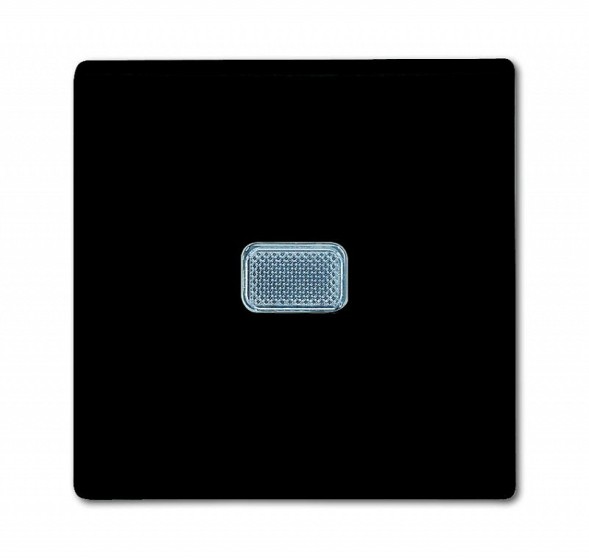 Механизм переключателя ABB Basic 55 chateau-black одноклавишный 1-полюсного выключателя с клавишей с линзой подсветки с неоновой лампой 2CKA001012A2175 2006/1 UCGL-95