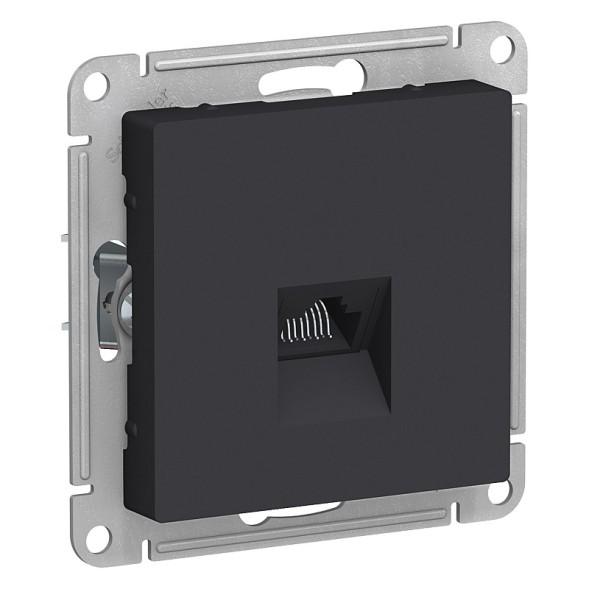 Розетка компьютерная RJ45 Schneider Electric Atlasdesign Карбон кат. 5Е, механизм ATN001083