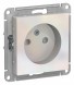 Розетка Schneider Electric Atlasdesign Жемчуг без заземления со шторками, 16А, механизм ATN000449