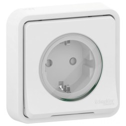 Розетка Schneider Electric 2П+3 IP55 скрытой установки Mureva Styl Белый MUR39132