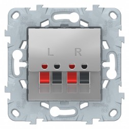 Аудиорозетка Schneider Electric Unica Studio Алюминий NU548630
