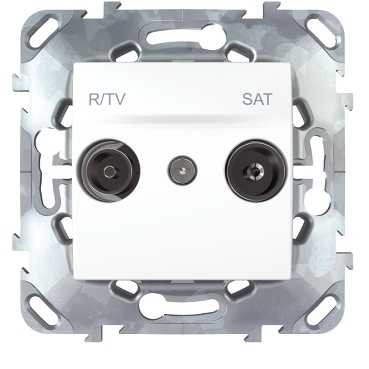 Розетка R-TV\SAT Schneider Electric Unica белый 1очная MGU5.454.18ZD