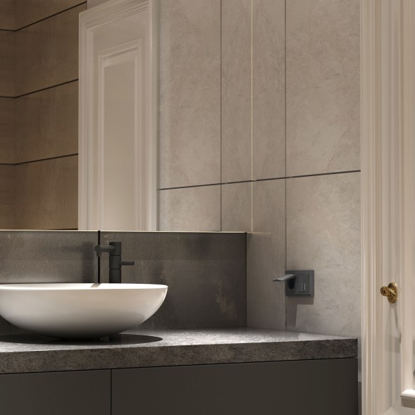 Рамка из поликарбоната на 2 поста Stark графит матовый Werkel W0021864