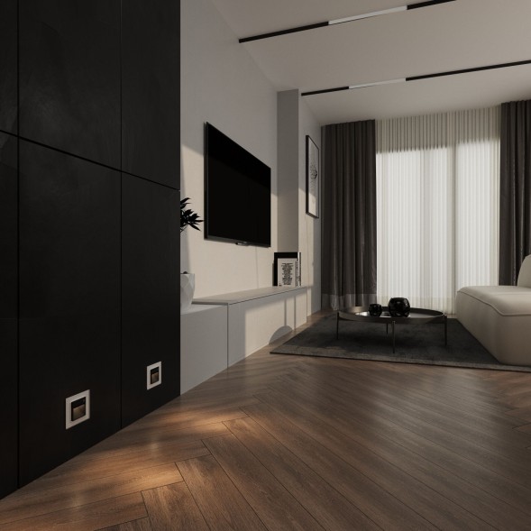 Встраиваемая LED подсветка с датчиком движения и изменяемой цветовой температурой (черный матовый) Werkel W1154608