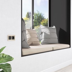 Перекрестный переключатель двухклавишный (чёрный матовый) W1123006