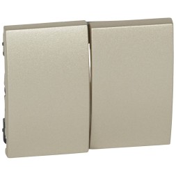 Лицевая панель Legrand Galea Life титан для выключателя двухклавишного 771412