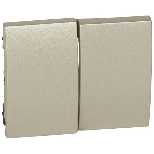 Лицевая панель Legrand Galea Life титан для выключателя двухклавишного 771412