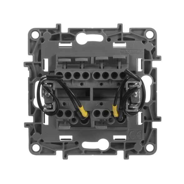 Выключатель/переключатель Legrand Etika антрацит двухклавишный с подсветкой 10 A 250 В~ 672616