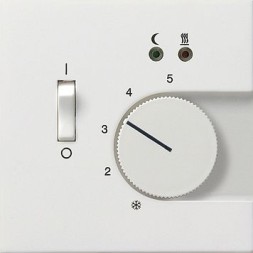 Терморегулятор Gira F100 Белый с переключающим контактом 0396112