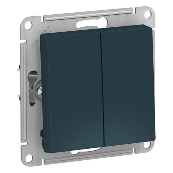 ATN000817 Atlasdesign Нажимная 2-клавишная кнопка, сх.2, 10А, механизм, ИЗУМРУД Schneider Electric