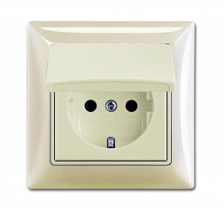 Розетка ABB Basic 55 слоновая кость SCHUKO 16А 250В IP44 в сборе 2CKA002018A1504 20 EUCKD-92-50