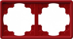 Рамка Gira S-color Красный 2 поста 021243