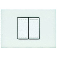 N4819OB LivingLight Рамка на 2 модуля Опаловый белый Bticino