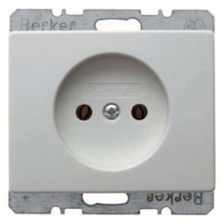 Штепсельная розетка Berker Arsys полярная белизна с блеском без защитного контакта 6161150069