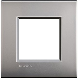 Рамка Bticino LivingLight Air Никель матовый двухмодульная LNE4802NK